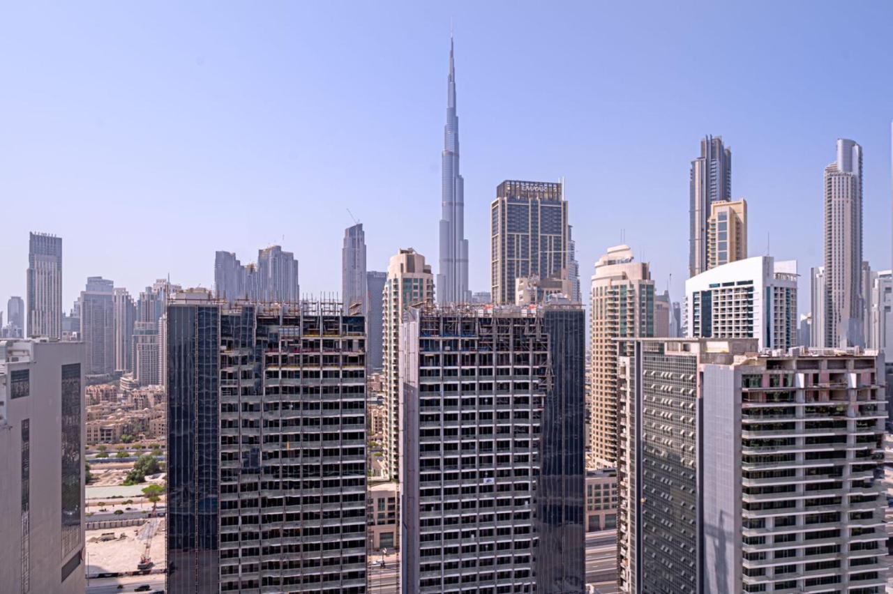 Alluring 1 Bd Apartment In Business Bay With Burj Khalifa View Дубай Екстериор снимка